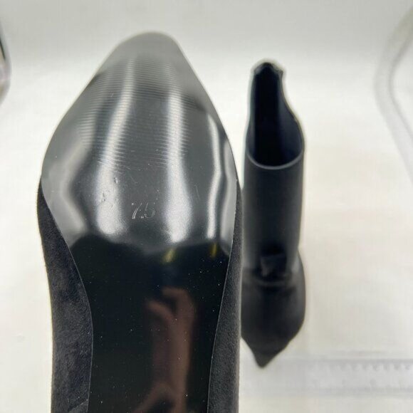 Milooey shoes Women's Square Toe Ankle Boots Low Heel Elastic Chelsea ,Black - Picture 5 of 8